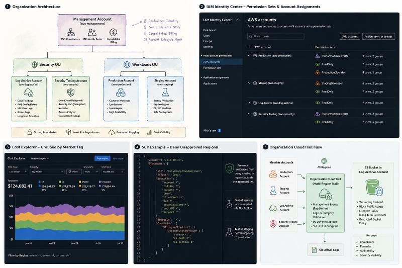 IAM Identity Center account assignments and permission sets across AWS accounts