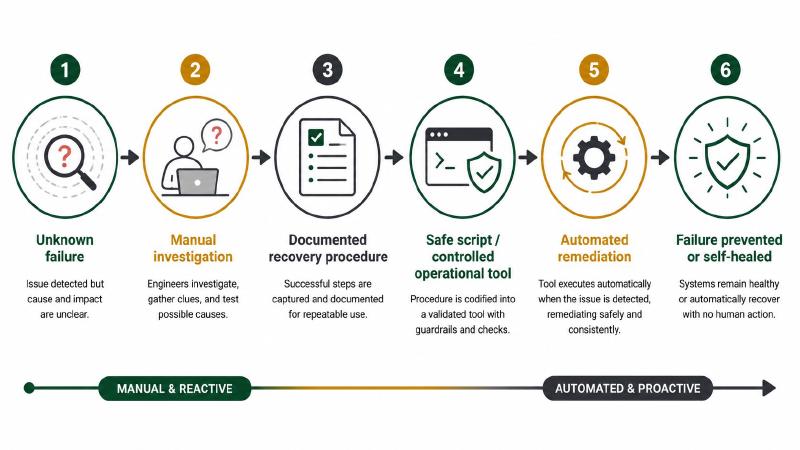 Runbook-to-automation lifecycle graphic